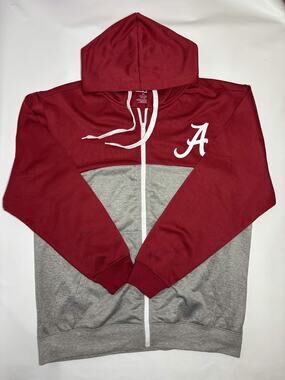 Alabama Crimson Tide C5 Mens XL Full Zip Hoodie Red Gray NWOT
